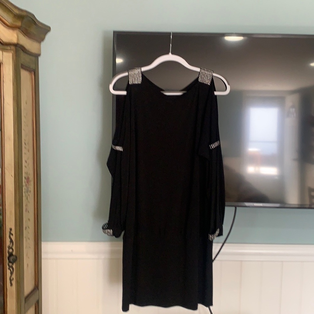 Black with rhinestones. Evening dress